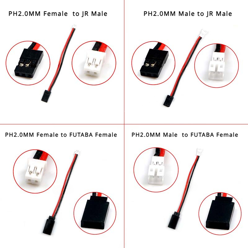 Rc Hobby Models - 1/5/10 unids/lote PH2.0 macho/hembra a conector