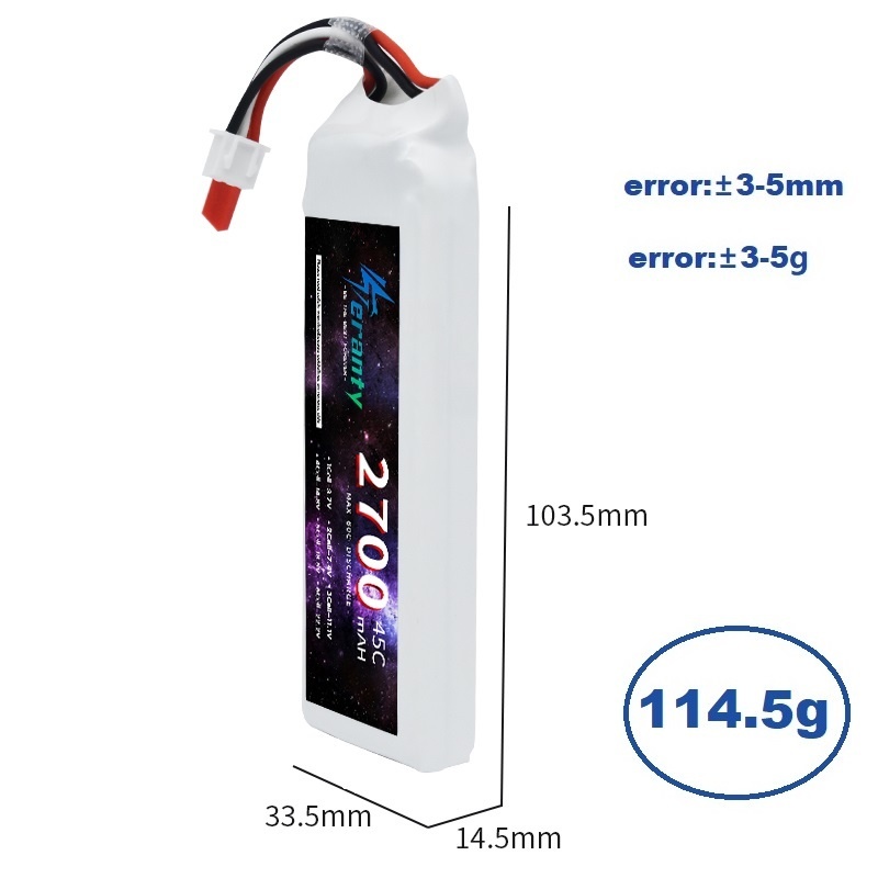 1/3 Uds 2S 7,4 V batería Lipo  - Rc Hobby Models reseña y precio